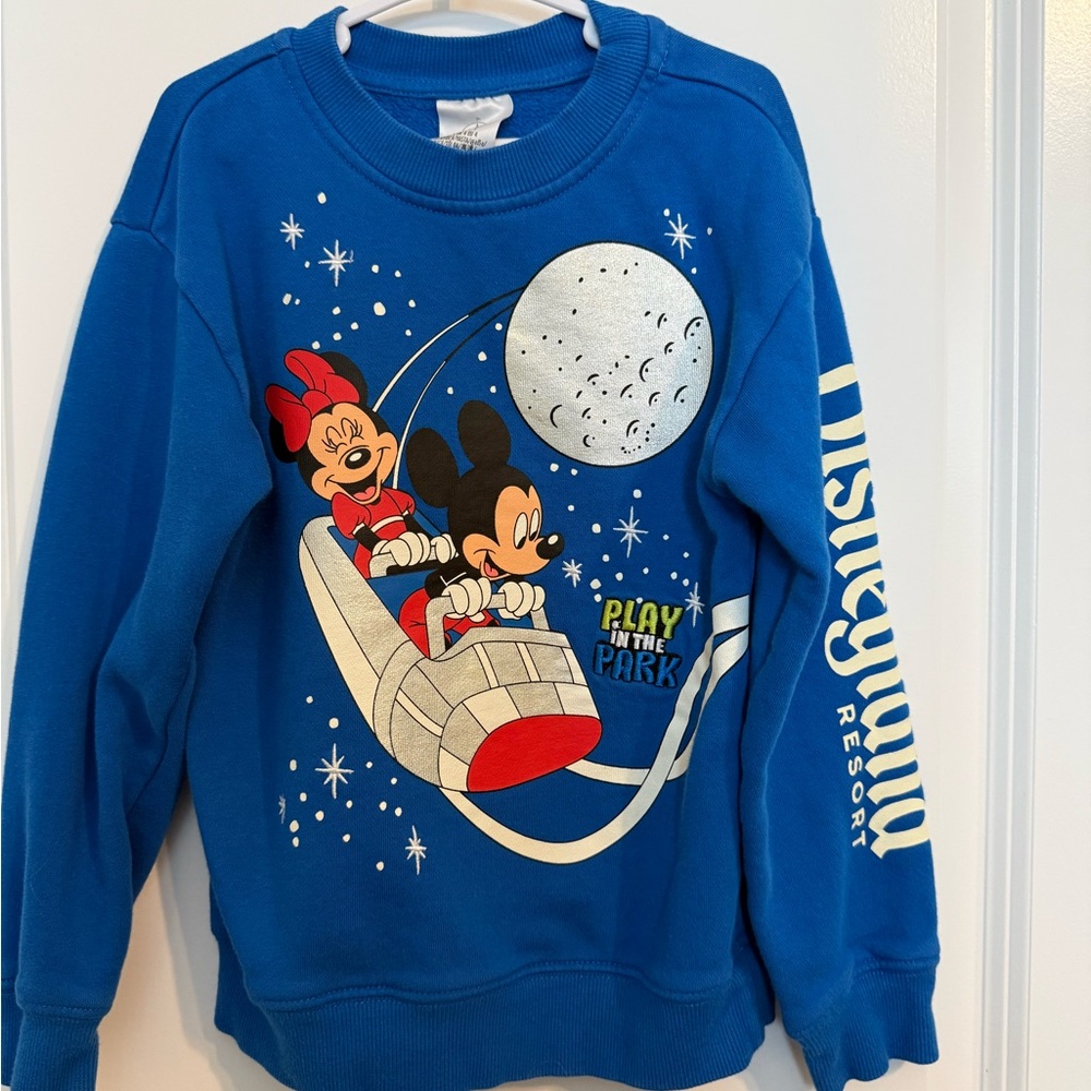 Disney Blue Sweatshirt with Mickey and Minnie